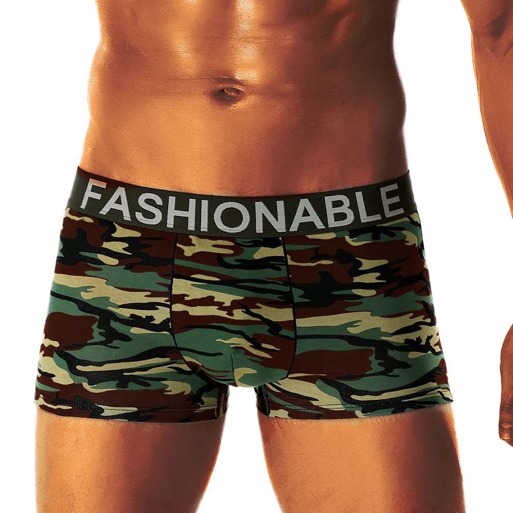 

Men's Underwear Boxer Camouflage Soft Shorts Underpants Knickers Shorts Sexy Breathable Panties Middle-waisted Male Underpants