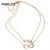 Poplov duplo infinito charme mulheres j ias de ouro colar de pingente colar de prata corrente.jpg 50x50
