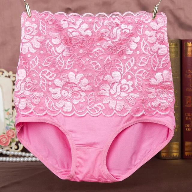 High Waist Briefs Panties Women's Sexy Lace Underwear Slimming Pants
