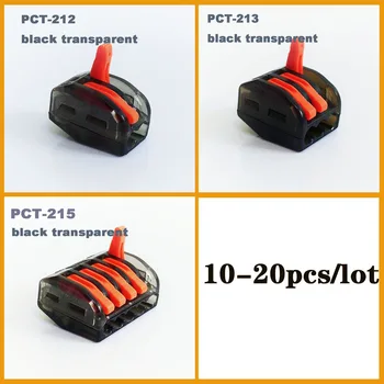 

221 black transparent wire connector wire Connection Universal Compact plug wiring power Connector push-in Terminal Block