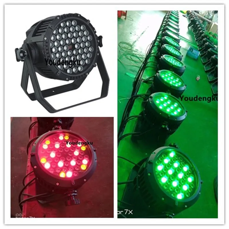 

6 pieces Waterproof led 54*3w par light 54pcs 3w rgbwa led par light outdoor par led 64 rgbw Dmx stage lighting