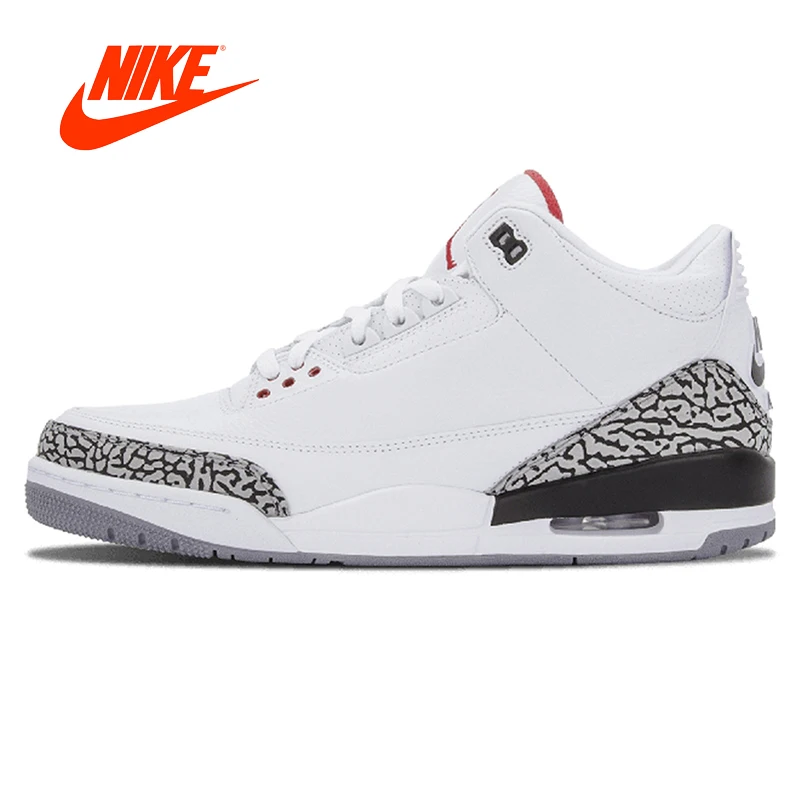 Original New Arrival Authentic Nike AIR JORDAN 3 RETRO '88 AJ3 OG Joe 3 White Men's Basketball Shoes Sneakers Sport 580775-160