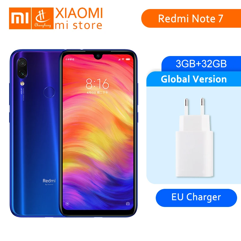

Global Version Xiaomi Redmi Note 7 3GB 32GB Smartphone Snapdragon 660 Octa Core 48MP Dual Camera 6.3" 19.5:9 Full Screen 4000mAh