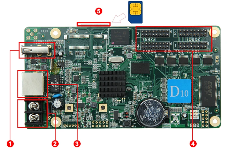 Новинка! D10 HD-D10+ Wifi модуль rgb контроллер светодиодного знака карты для оконные рамы, такси, реклама, светодиодный экран