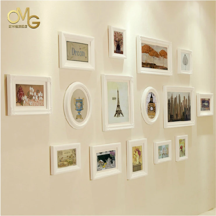 Good Quality Europe Wooden Multi frame Modern Wall Photo Frames,Crystal