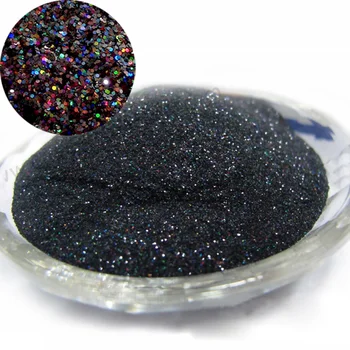 

Holographic Laser Black 1/128" (0.2mm) Glitter Dust for Nails Body Art Manicure Tip Powder N49