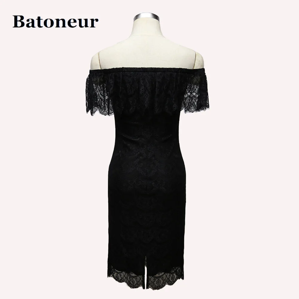 Summer-Women-Sexy-Lace-Dress-2018-New-Casual-Slash-Neck-Off-Shoulder-Sexy-Pink-Black-Elegant (4)