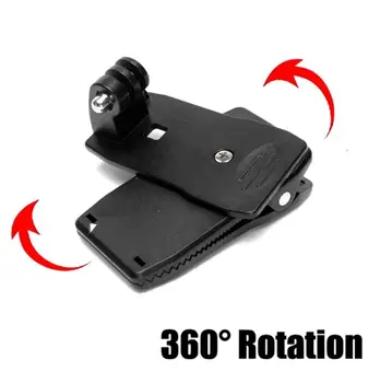 

360 Degree Rotatable Backpack Travel Quick Release Clamp Cap Clip Hat Mount + Screws for Gopro HD Hero 4 Hero 3+ Hero 3 Hero 2 H