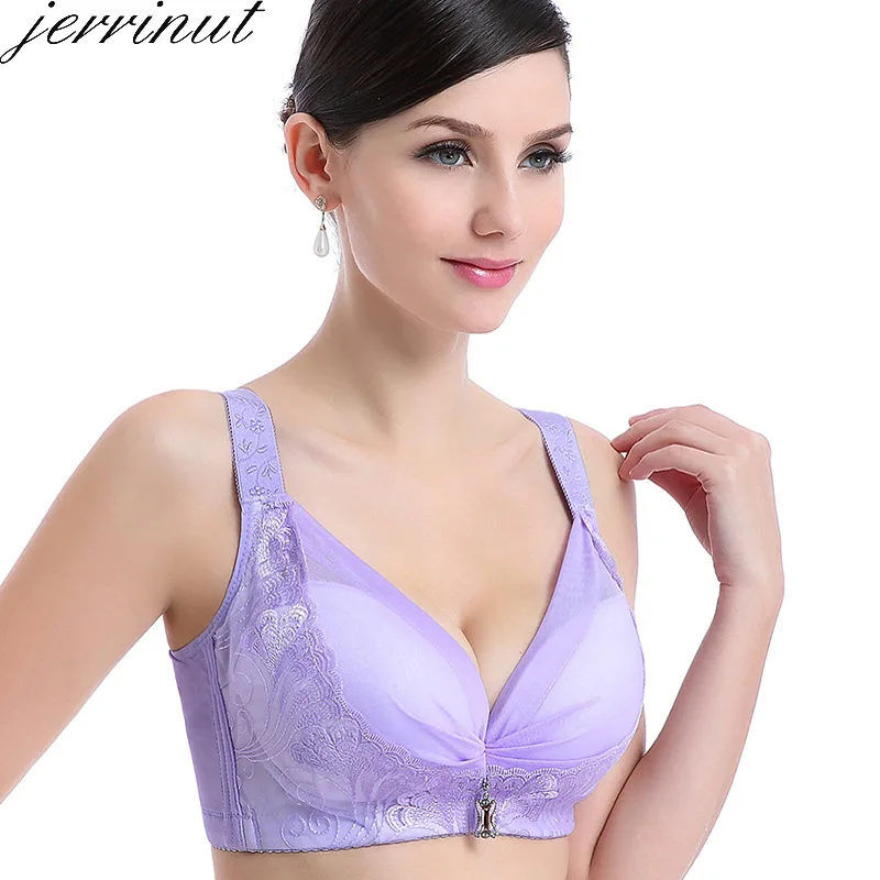 

Jerrinut Sexy Lace Seamless Bra Plus Size Push Up Bra Wire Free Breathable Women Underwear Bras For Women Brassiere Underwear