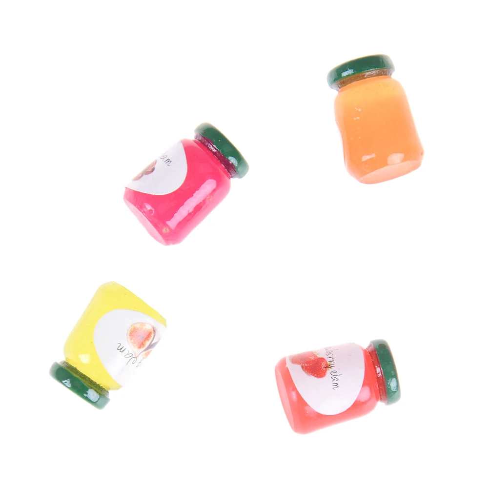 10Pcs 1:12 Dollhouse Miniature Glass Bottle Jars Food Storage Kitchen`Accesso RS
