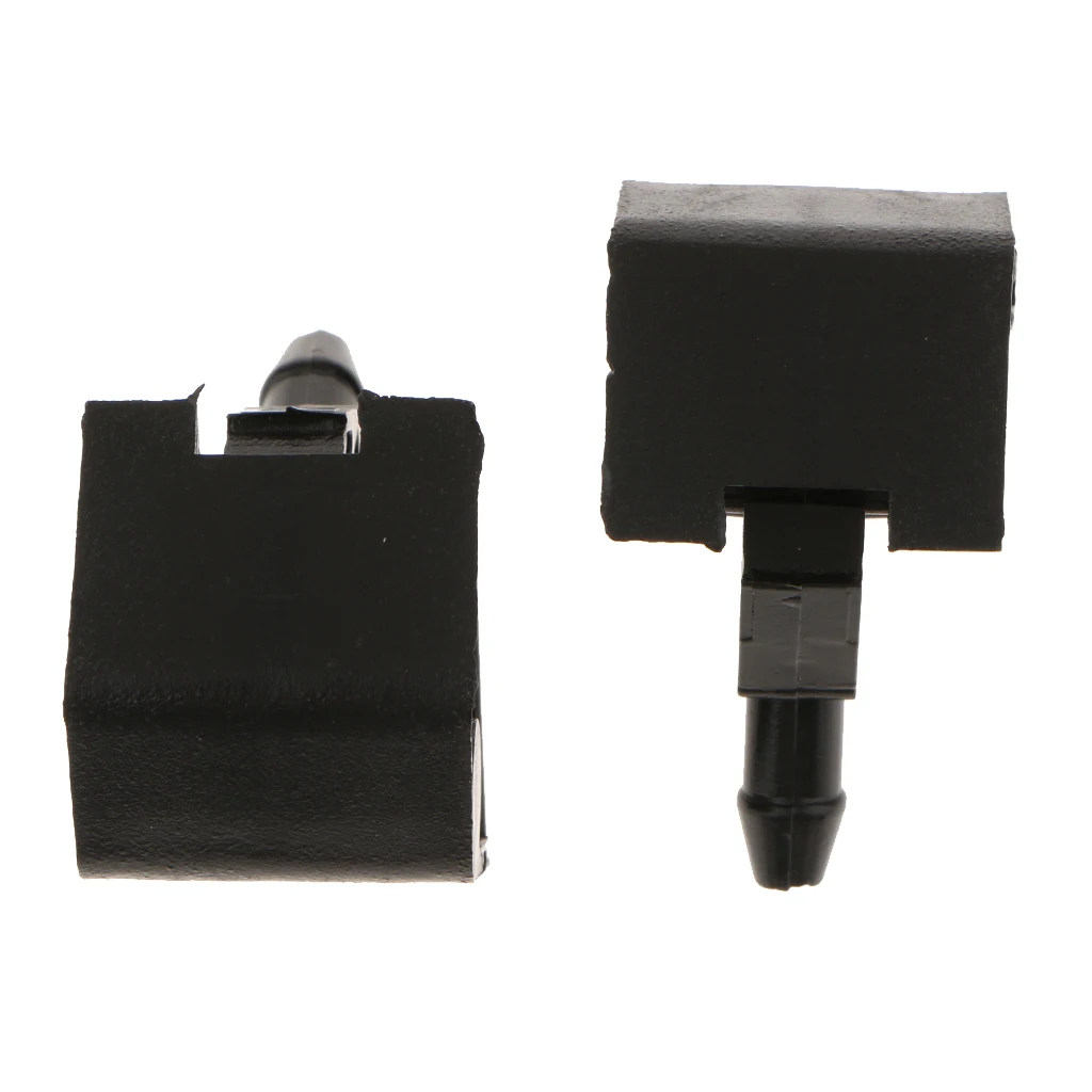 2X Plastic Front WindShield Washer Wiper Spray Jet Nozzle For for Nissan Qashqai Motorcycles Parts 40x23x32mm Black