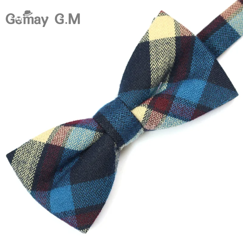 Formal Commercial Bowtie for Men's Wedding Party Male Skinny Plaid Bow ties Gravatas Slim Cravat Accessories