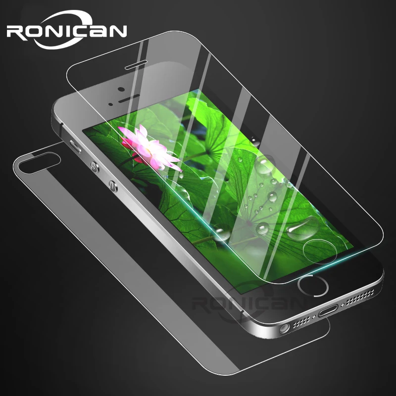 Переднее и заднее защитное закаленное стекло для iphone 6 6s 4 4s 7 8 Plus Взрывозащищенная
