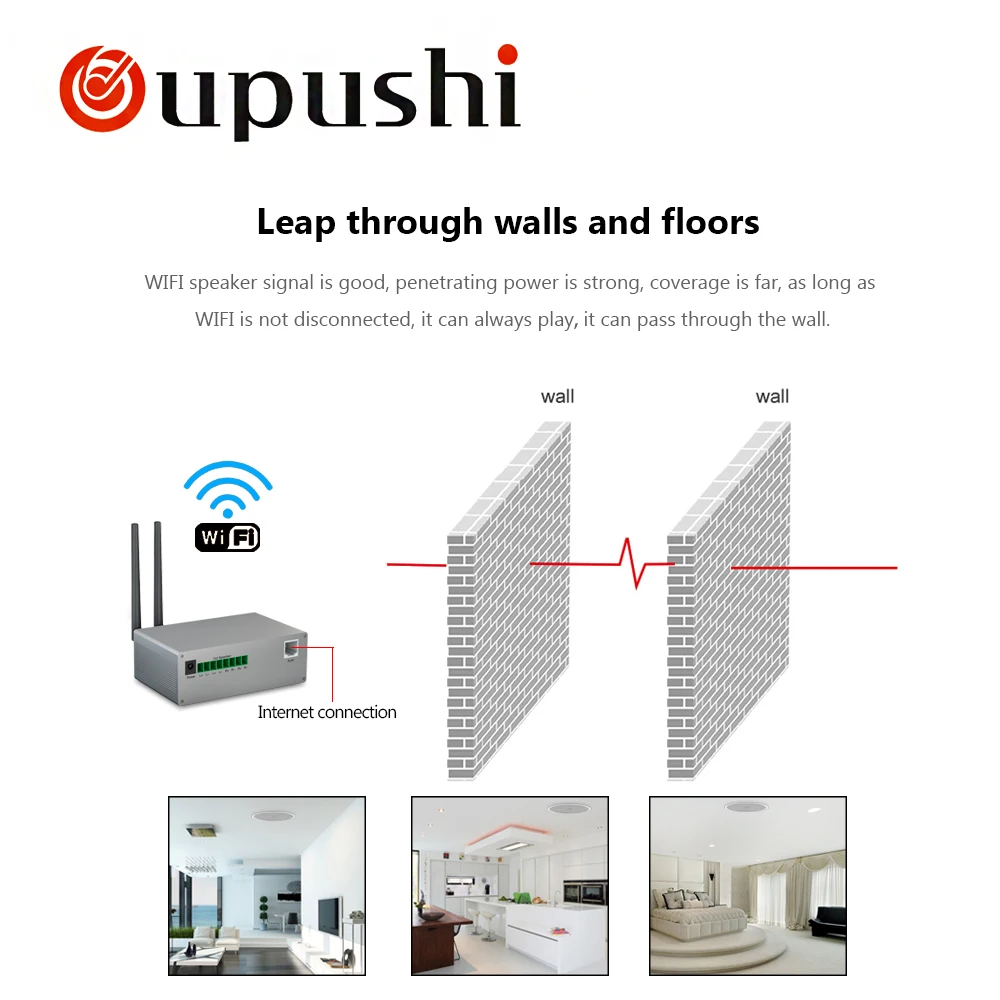 Oupushi VX5 C двухчастотное разделение высококачественный динамик с Wi Fi 5 25 дюйма 20 Вт