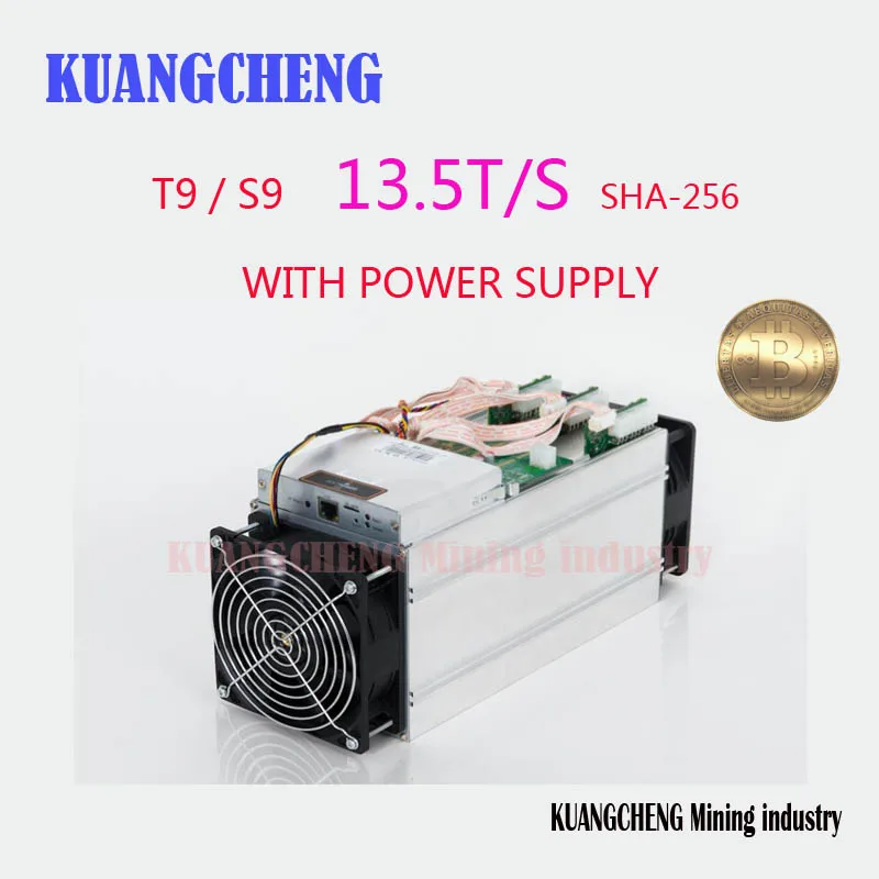 Используется старая горная машина AntMiner S9 13,5 T Btc Miner имеет место Asic Miner(с psu) новейший 16 нм битмайнер Шахтерская машина