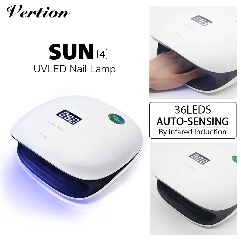 

Verntion 48W Nail Dryer Uv Led Lamp with Timer Memory Invisible Digital Timer Display Nail Drying Machine for Regular Polish