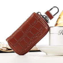 052318 Горячий Женский Мужской Кожаный Автомобильный ключ кошелек мужской ключ сумка