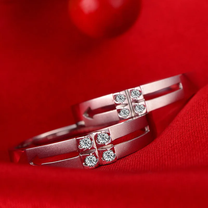 

18ct Gold Diamond Couple Set Rings Wedding Bands Engagement Rings for Men Women Free DHL Shipping