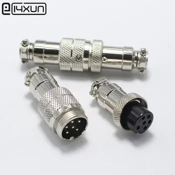 

5sets=10pcs 6 Pin 16mm Male & Female Butt Joint Connector Kit GX16 6P Socket + Plug RS765 Aviation Plug Interface