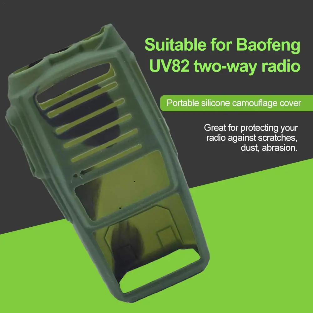 

High Quanlity Handheld Soft Silicone Case Protective Cover for Baofeng UV82 Radio Walkie Talkie