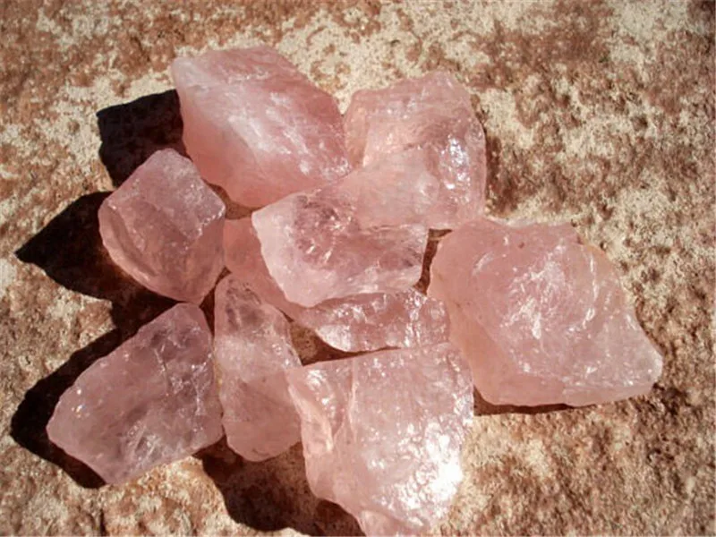 pink minerals home decor stones free shipping reiki GIGANTIC 7.6 lb RAW Rose Quartz Crystal geode rocks rough natural chunks
