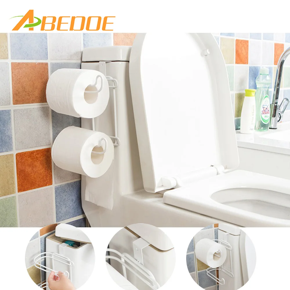 ABEDOE Multifunction Storage Hook Toilet Roll Paper Hooks Shelf ...