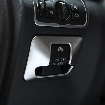 

Car Electronic Hand Brake Button Cover Trim Stickers For VOLVO XC60 XC70 S60 V60 S80 Accessories Car Styling