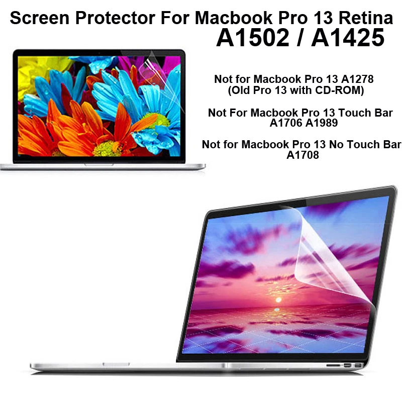 

High Clear Screen Protector For macbook Pro 13 Retina A1502 A1425 Screen Cover Guard MacbookPro Retina 13.3 Screen Film Skin