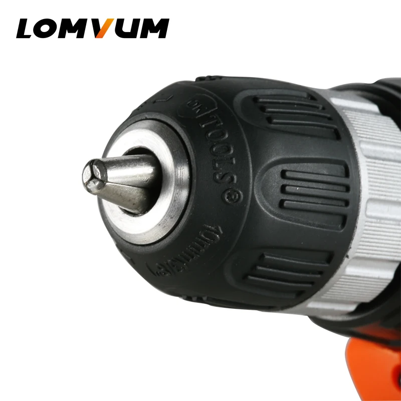 LOMVUM беспроводной 24 в перфоратор электрическая дрель Регулируемая скорость ручной мини-шуруповерт перезаряжаемый литий-ионный аккумулятор Электрический инструмент