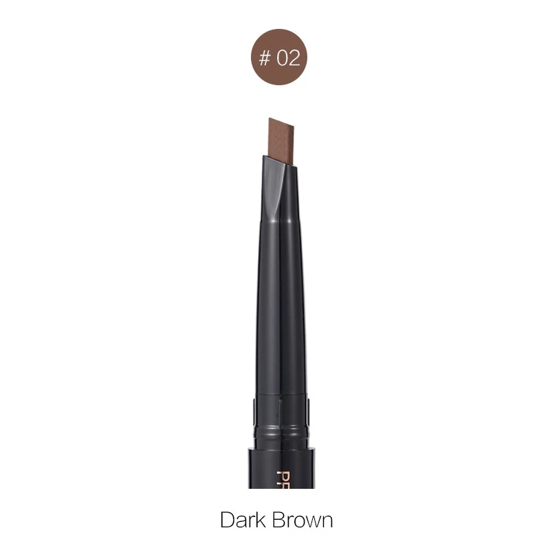 4 цвета, черный, коричневый карандаш для бровей, натуральный стойкий карандаш для бровей, водостойкая кисть для бровей, инструмент для макияжа TSLM1 - Цвет: 02