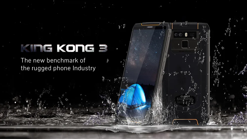 Cubot KingKong 3 Android 8,1 смартфон MTK6763T Восьмиядерный 5,5 дюймов 4 Гб 64 Гб 13 МП 6000 мАч IP68 водонепроницаемый мобильный телефон