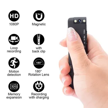 

Full HD 1080P Mini Consumer Camera Digital Pen Recorder 360 Degree Motion Sensor Caindid Sport Action Meeting Kamera Micro Cam