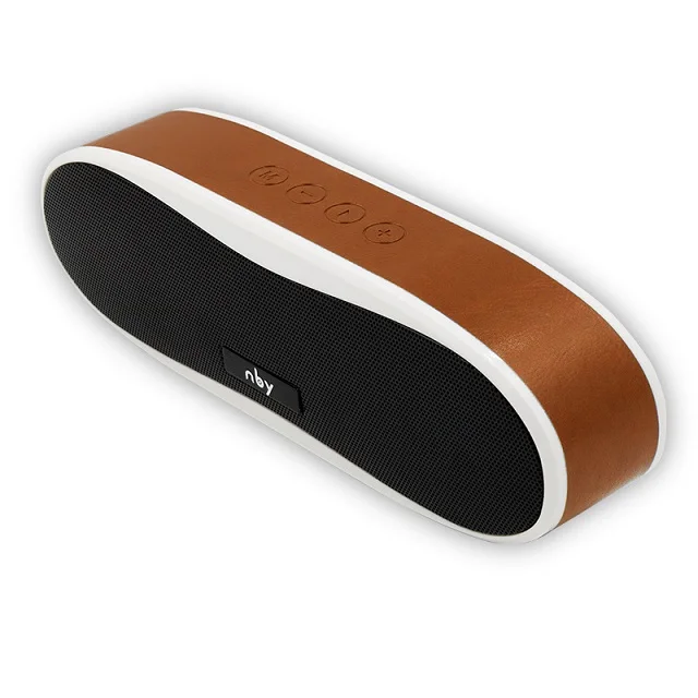 NBY M12 портативный Bluetooth беспроводной динамик звуковая система 3D стерео музыка объемный Поддержка TF карта AUX USB для телефона - Цвет: Brown
