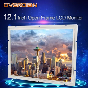 

12/12.1" Industrial Lcd Monitor VGA/HDMI/AV/TV/USB Interface Metal Shell White Open Frame1024*768 PC Monitor Non-touch Screen