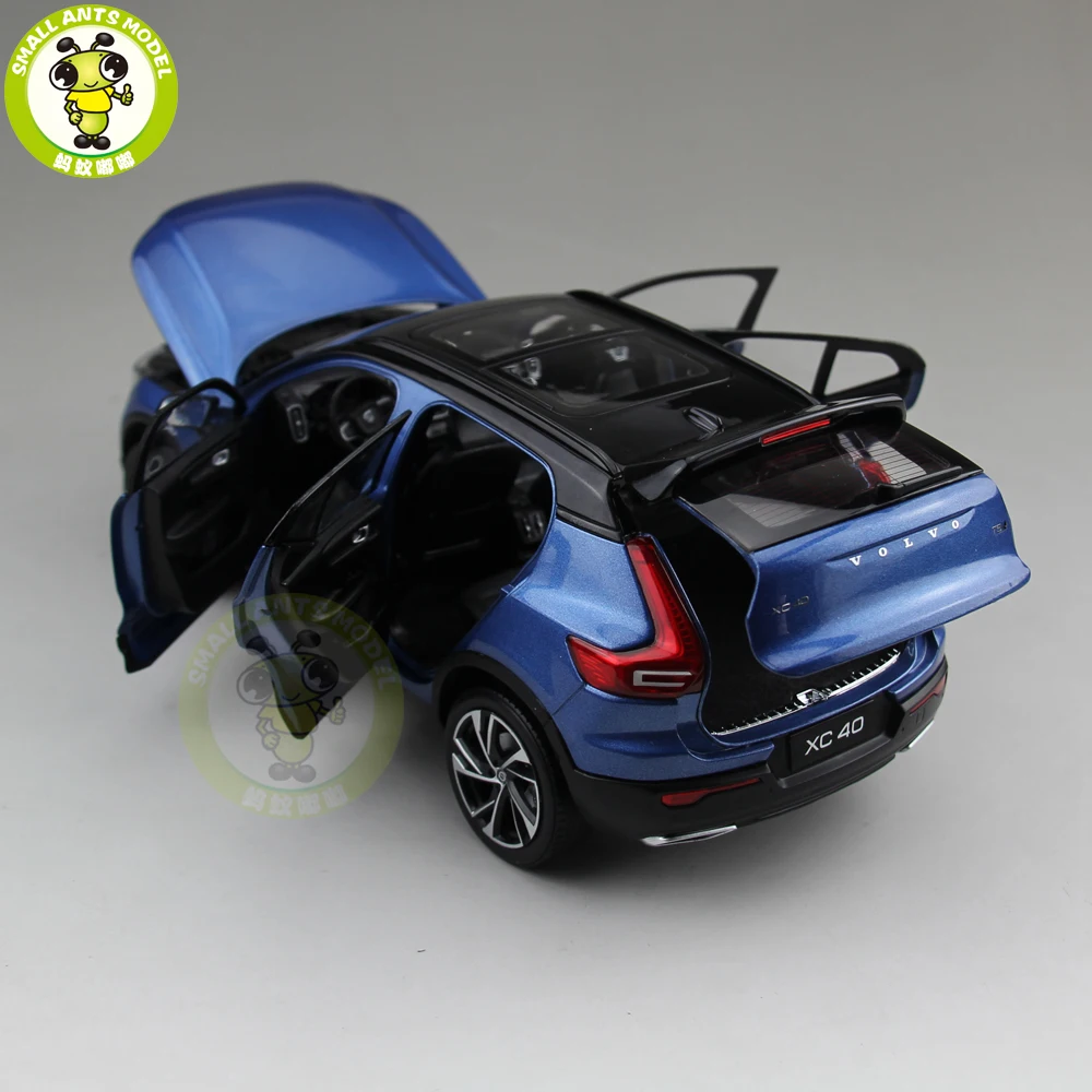 Новинка 1/18, Volvo XC40 SUV литая модель, металлическая модель автомобиля, модель внедорожника, подарок для мальчиков и девочек, коллекция хобби, синий цвет