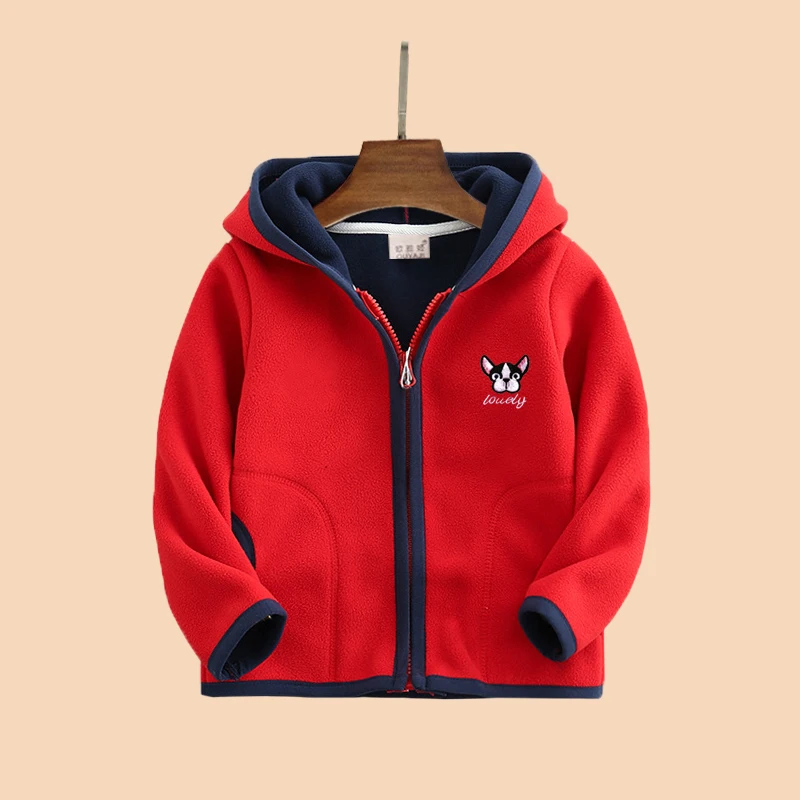 

Girls clothes spring jackets 2019 new cotton boys jackets with hoodies Fleece casual children coats thin outerwear