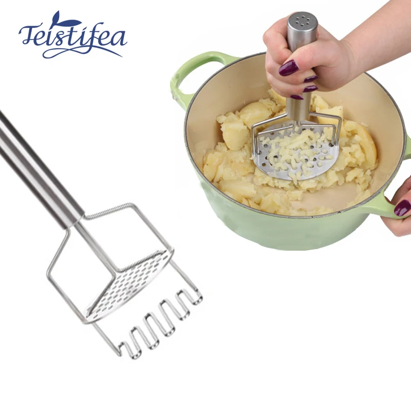 Teistifea 1pc Stainless Steel Potato Mashers Double Storey Mashed