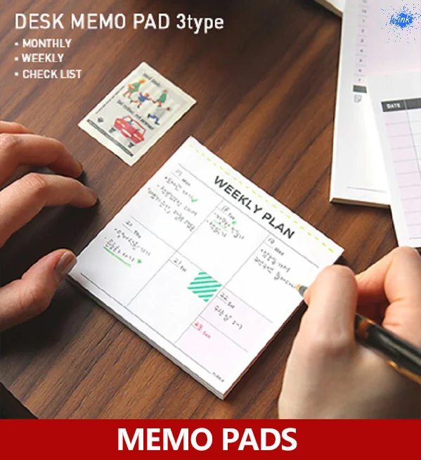 9 packs / lot , weekly planner memo pads , monthly planner Sticky