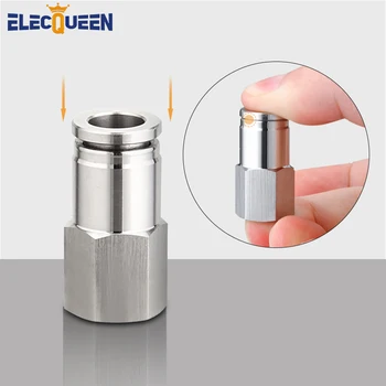 

Quick Fittings Connector 7/16" Male Thread & Connect OD 8mm Tube Push In Pneumatic Quick Joint,Stainless Steel Quick Connector