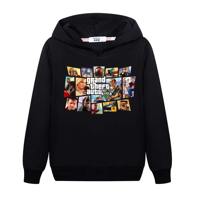New Boys Outwear gta 5 Hoodies gta Street Fight Long Sleeve Costumes Clothes T shirts Children's