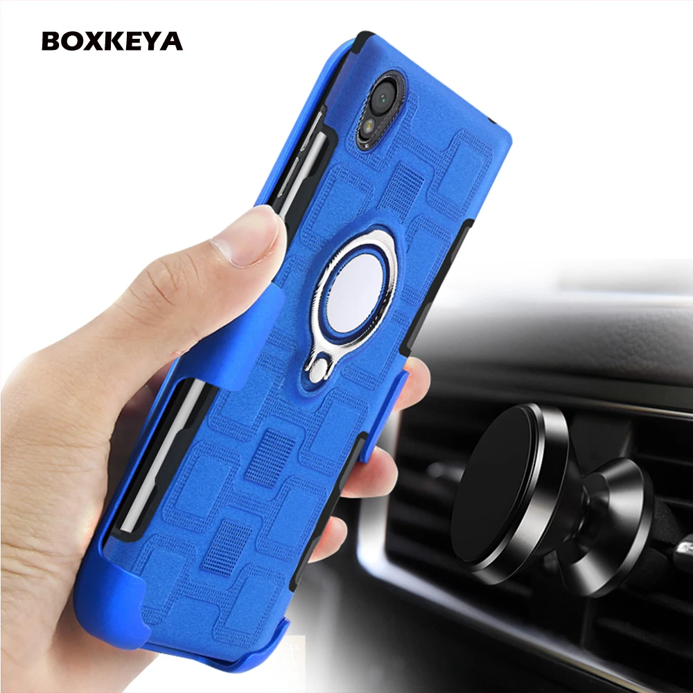 Magnetic Finger Ring Cases for Sony Xperia L1 XA1 Ultra XZ1 Kickstand PC+TPU Holder Car Mount Stand Case Cover Fundas |