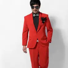 Высококачественные мужские костюм One Button Формальные Свадебные Жених платье Рождество партия Мужчины костюм из двух частей куртка+ Штаны