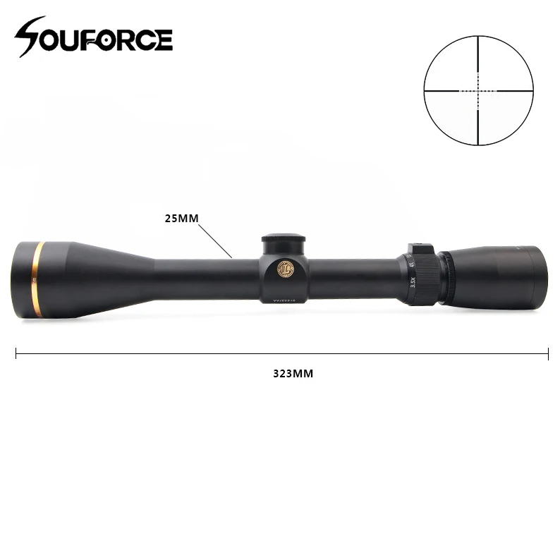 

1pc Tactical Rifle Scope 3.5-10x40 Optical Sight Scope Mil Dot Riflescopes Fit 25.4mm Mount Rail for Hunting
