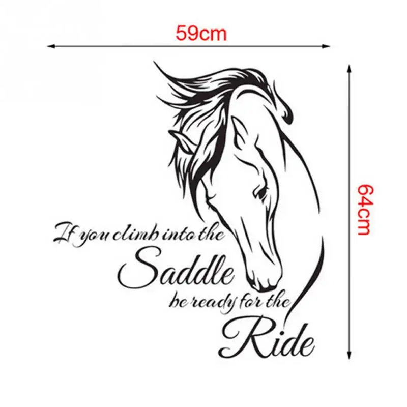 

Removable Horse Riding Wall Decal Quote Vinyl Art If You Climb Into the Saddle Be Ready for the Ride Horse Decor Wall Sticker