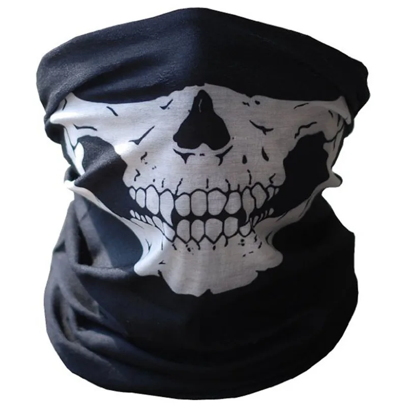 10 шт. велосипедная Лыжная маска на половину лица с черепом, шарф-призрак, многофункциональная грелка для шеи, COD, подарок на Хэллоуин, аксессуары для велоспорта и Косплея - Цвет: 2PCS