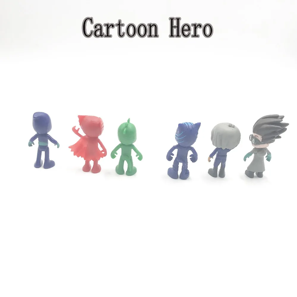 Les Pyjamasques Cartoon Little Masque Hero Action Figure Toy Anime Children Party Connor Greg Amaya Display Model Jouet Gift
