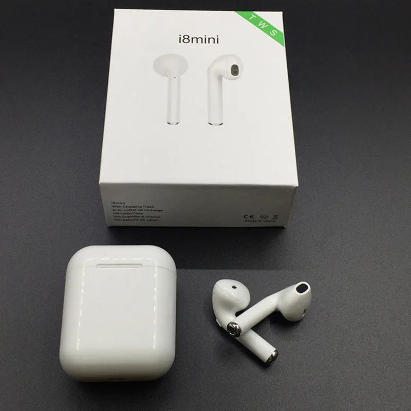 

i8mini Wireless Bluetooth V5.0 Earphone Stereo Earbud Headset With Charging Box Mic For Iphone Xiaomi All Smart Phone Air pods