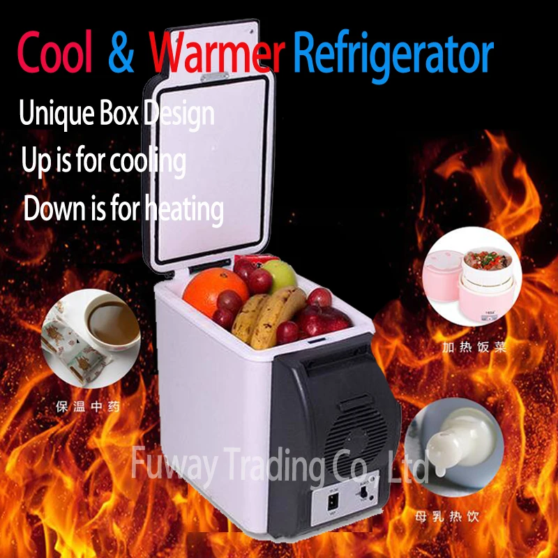 

Free Shipping!!!Car Mini Fridge 6L Car Refrigerator ABS Mini Refrigerator Cooler And Heating Multi-Function Portable Car Freezer
