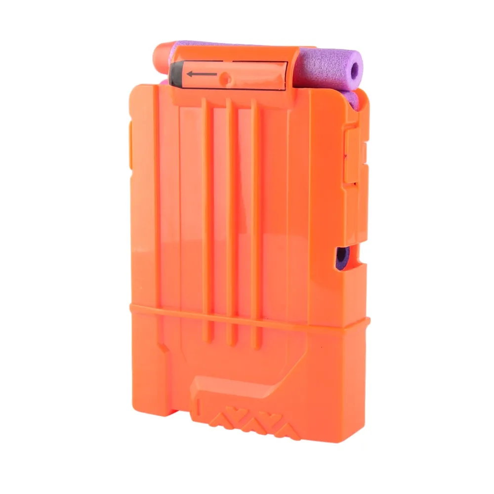 Зажимы для мягких пуль для игрушечного пистолета Nerf 6 пуль патронов патронная дротика для патронов Nerf-прозрачный оранжевый