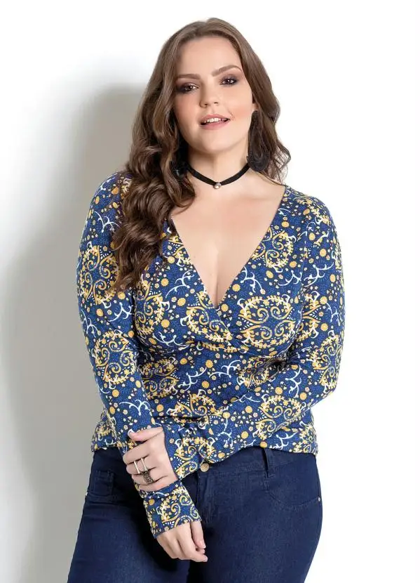 

Plus Size Women Clothing 2018 Summer Floral & black blouse Bandage Deep V Sexy Women Shirt long sleeve large Size Tops 5XL 6XL